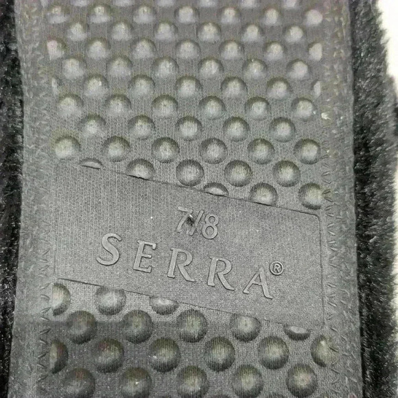 SERRA ultra plush slippers NWOT size 7/8 black super comfortable and soft - Picture 3 of 5
